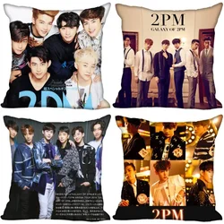 Custom 2PM KPOP Pillow Case Home Decorative Pillows Cover Invisible Zippered Throw PillowCases 45X45cm 0216