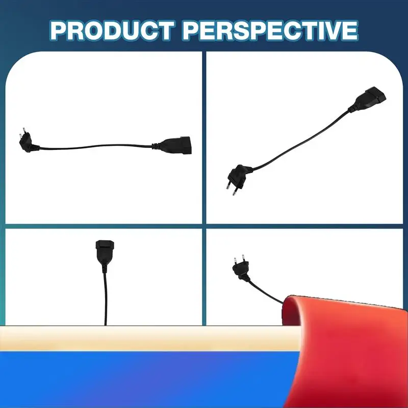 

Europea 90 Degree Male Plug To Female Socket Power Extension Cable For PC Computer PDU-X62A