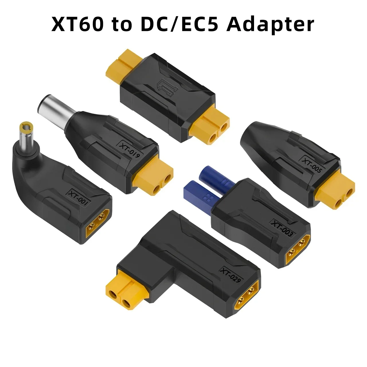 XT60 to EC5 Type C Adapter DC 5.5X2.5 5.5X2.1 7.4X5.0 7.9X5.0mm to XT60 Connector Model Airplane Battery Charger Plug Converter