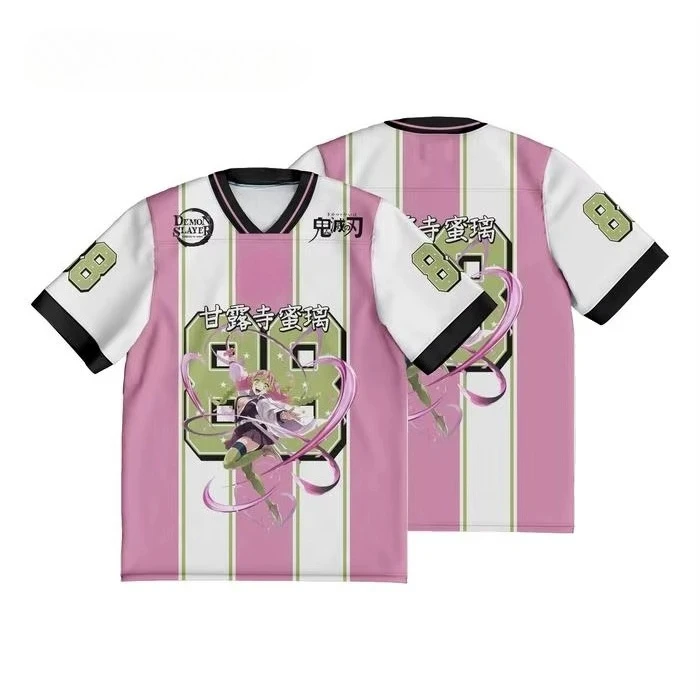 

Jersey Demon Slayer Kimetsu Y2k Korean Style Kpop Baseball Hockey Oversize Tshirt Fashion Casual Anime Daily Unisex Tops Tees