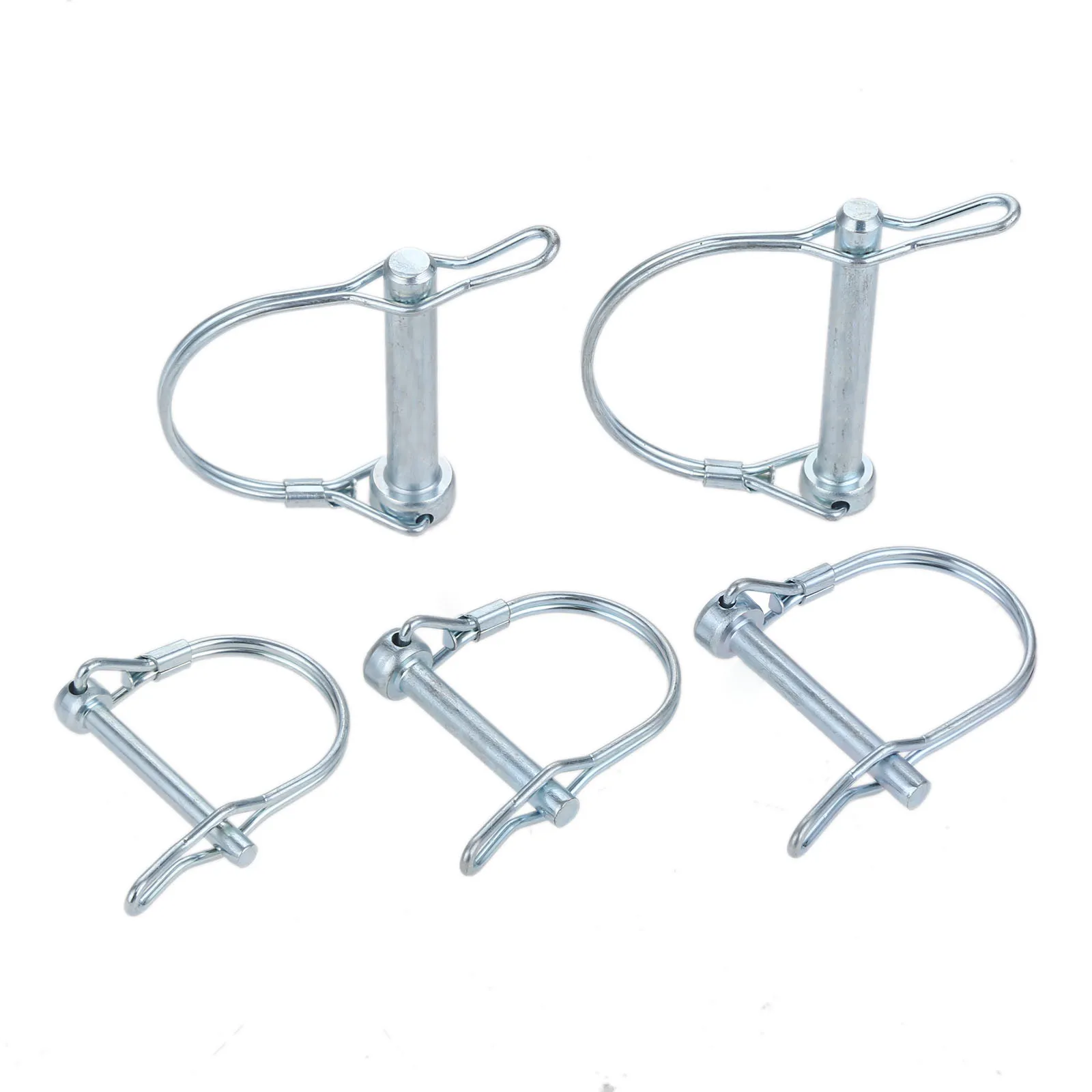 5pcs/2pcs Coupler Safety Pin D-Hook Steel M5 M6 M8 M9.5 Quick Lock Release Trailer Truck Bicycle Stroller Boat RV Hitch Latch