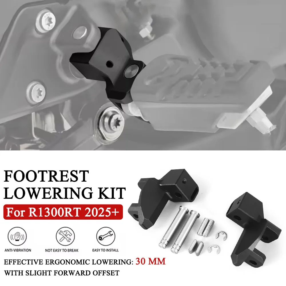

Fit For BMW R1300RT R 1300 RT R1300 RT 2025 2026 Motorcycle Driver Footrest Relocation Rider Foot Pegs Footpeg Lowering Kit