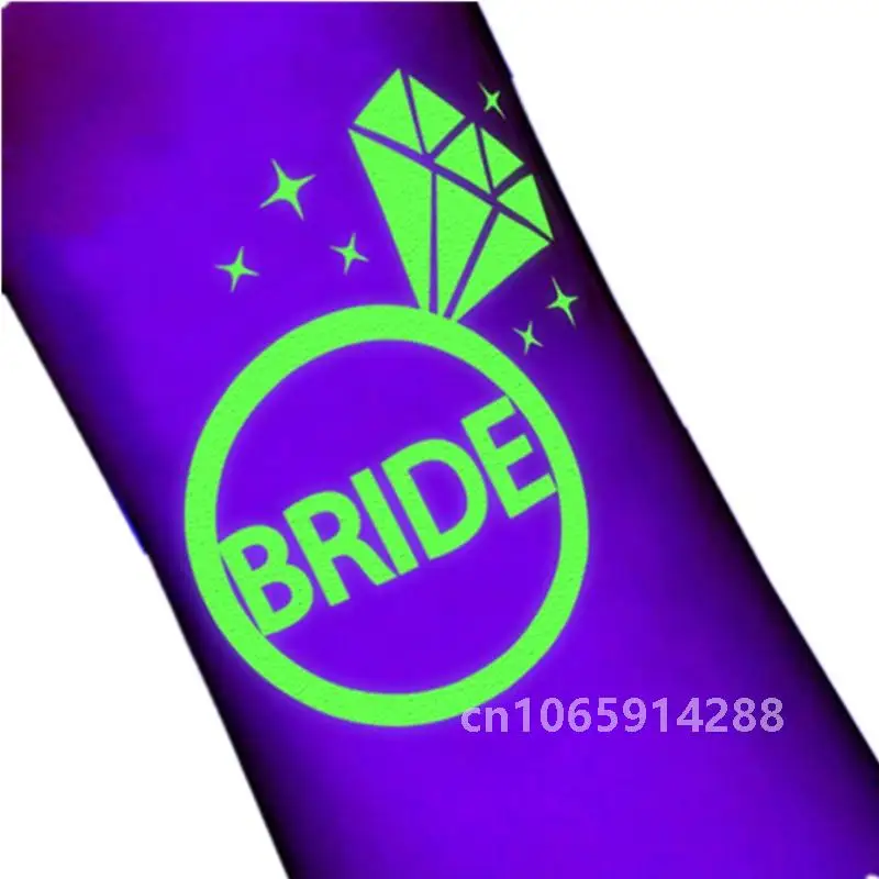 12 Stuks Vrijgezellenfeest Lichtgevende Tattoo Stickers Bruiloft Vrijgezellenfeest Decoratie Team Bruid Als Noctilucent Party Stickers