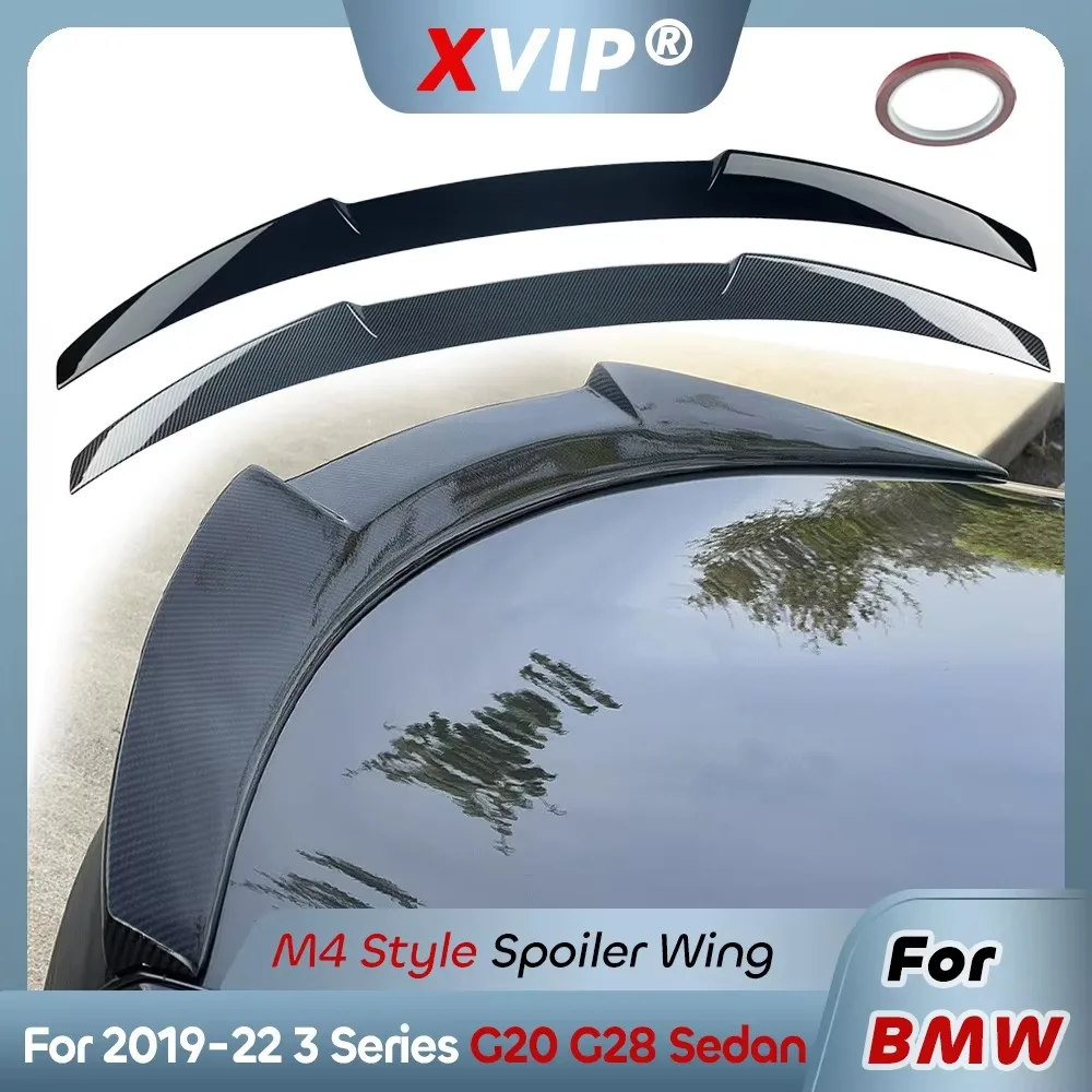 XVIP Racing Style Carbon Fiber M4 Style Trunk Spoiler Exterior Tuning Accessories For BMW 2019 20 21 2022 3 Series G20 G28 Sedan