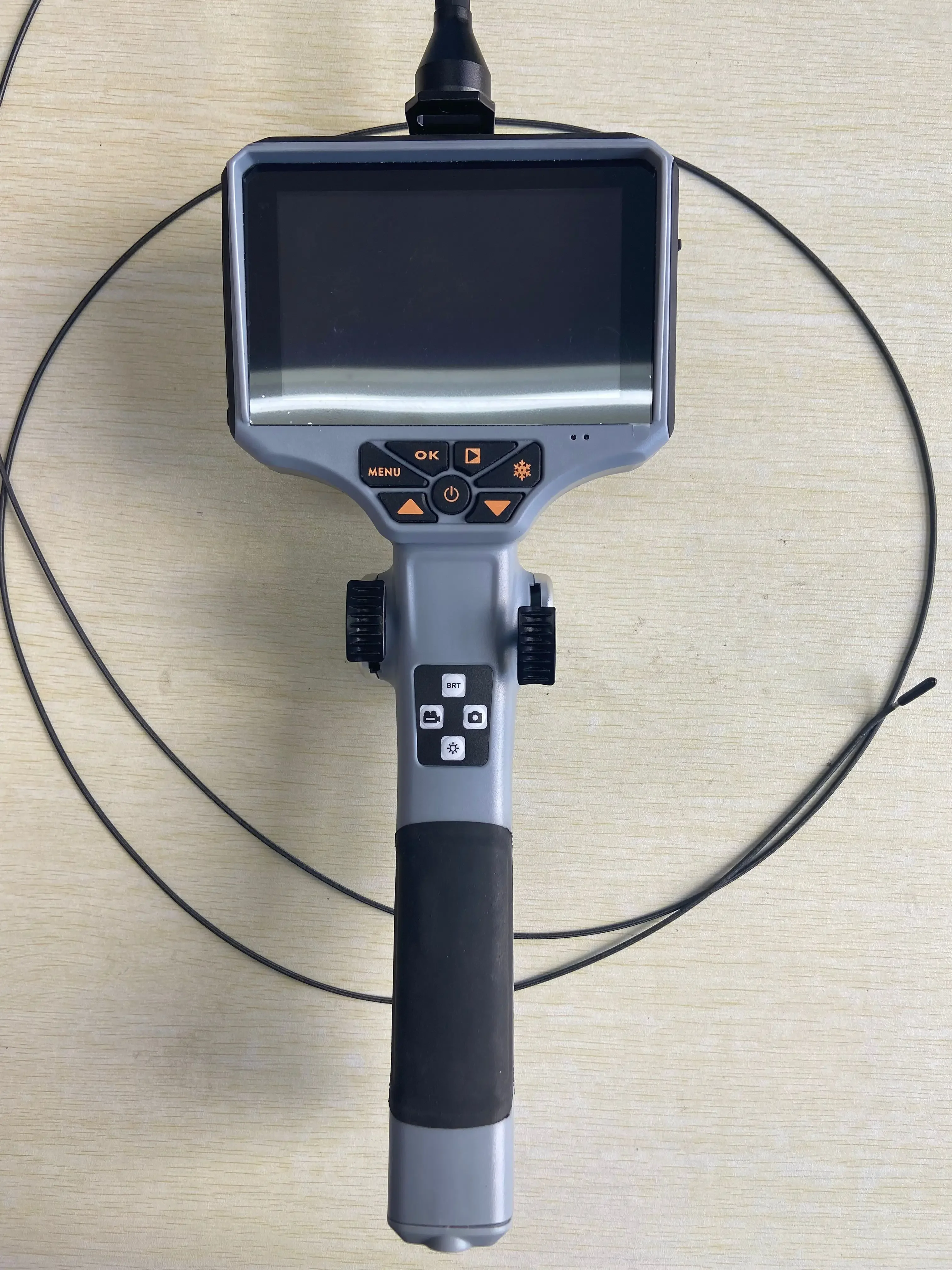 Industrial Borescope Inspection Camera with 2.0mm Probe Lens, 2Mts Testing Cable, 4 Way Articulation, 5 Inch Display