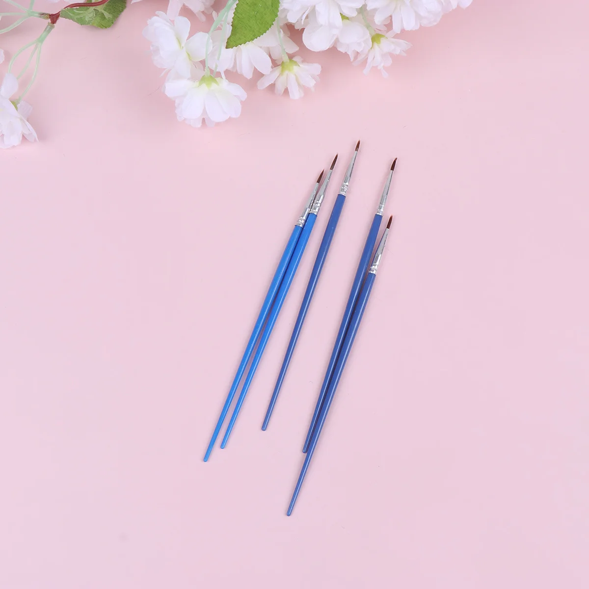 

48Pcs Children Paint Brushes Nylon Hair Detail Paint Brush Set Fine Art Long Handle for Acrylic Watercolor Gouache Miniature