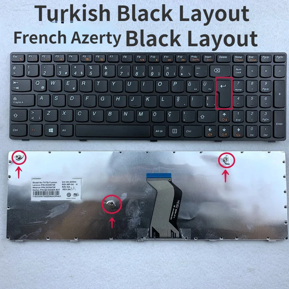 

Turkish Laptop Keyboard For Lenovo IdeaPad B590 B590A B590G V570 B570 B570G B575 Z570 Z575 Z575A Series TR Layout