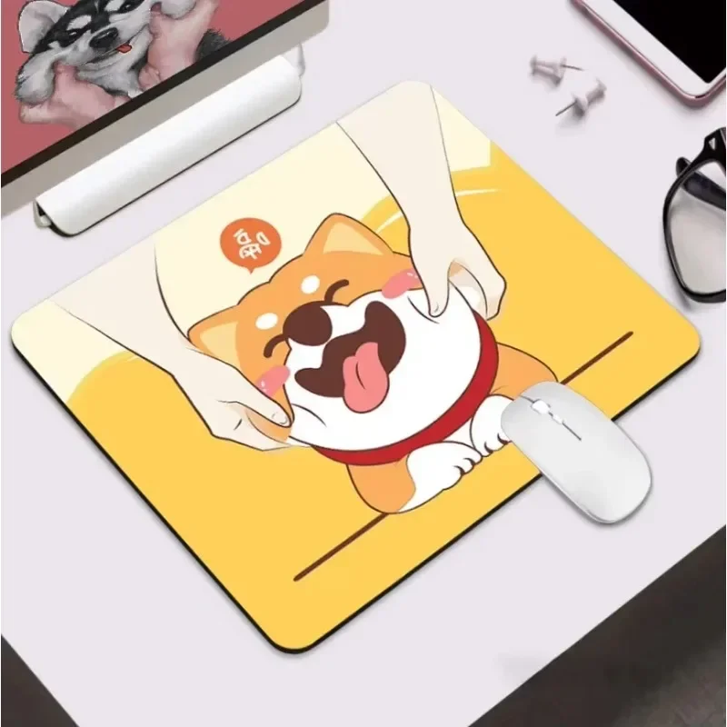 

Shiba Inu Mouse Pad Puppy Computer Mat 21x26cm PC Accessories Office Mats Desk Accessory Gaming Laptop Girl Non-slip Mousepad