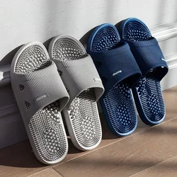 Women Men Foot Massage Slippers Home Bathroom Anti-slip Slides Soft Casual Flats Couples Summer Beach Sandals New Comfort Shoes