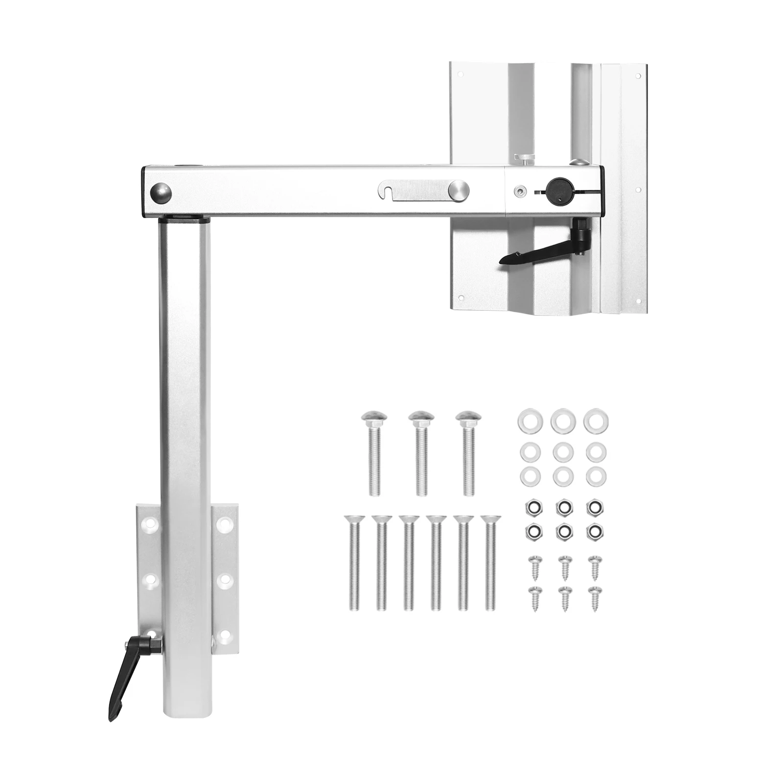 Verstelbaar RV-tafelmontagesysteem met 360 graden draaibare functie °   Draaibare poten van aluminiumlegering, geschikt voor campervan, camper, woonboot en jacht