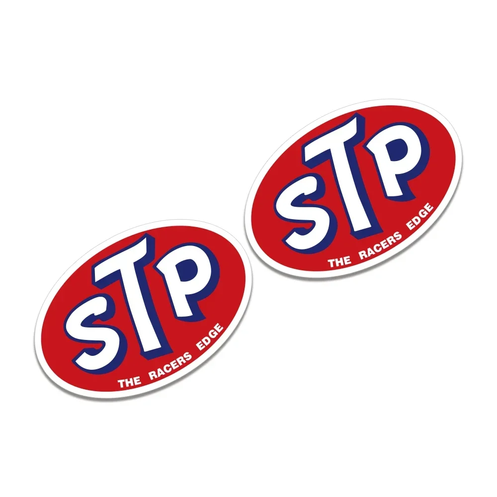 2Pcs STP Racers Edge Vintage Oil Original 1960's 70's Racing Style Car Sticker Richard Petty Vinyl Decal Auto Tuning Accessories