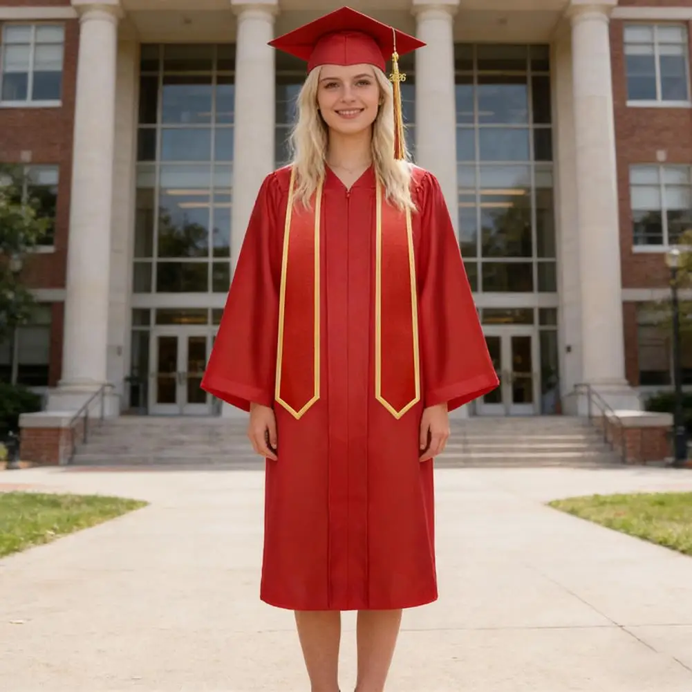 Academische afstudeerjurkset met lange mouwen, uniform voor schoolceremonie, diploma, fotografie, afstudeerfeestkleding 2026