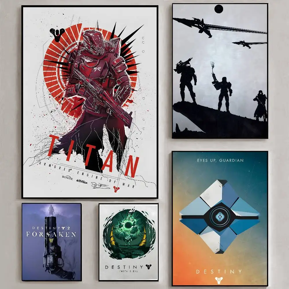 HOT Game D-Destiny 2 Poster Art HD Canvas Advanced Aesthetic Printing Paper Wall Art for Living Room Home Decor