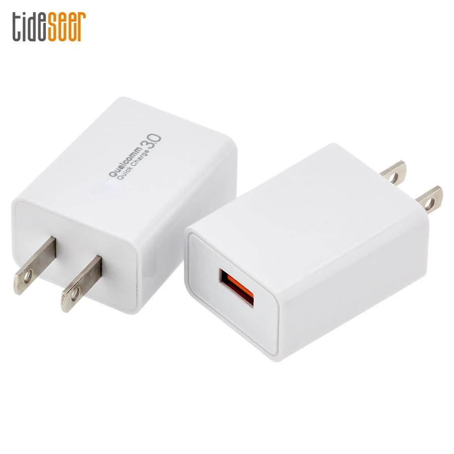 

Quick Charge 3.0 USB Wall Charger Fast Charging Portable Mobile Phone Chargers for iPhone Samsung Xiaomi US QC3.0 Adapter 300pcs