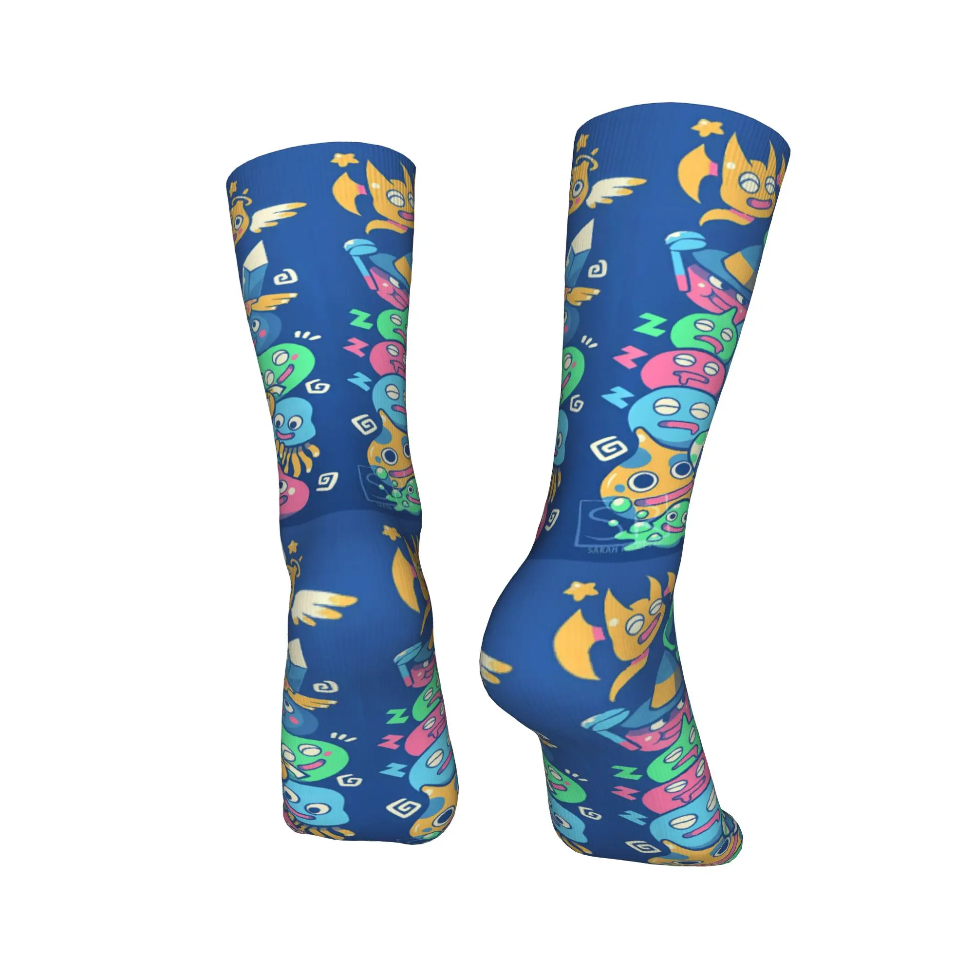 التنين كويست I و II HD 2D جوارب الرجال الجوارب لينة Kawaii الجوارب الربيع تشغيل الرياضة المضادة للانزلاق نمط الجوارب #4