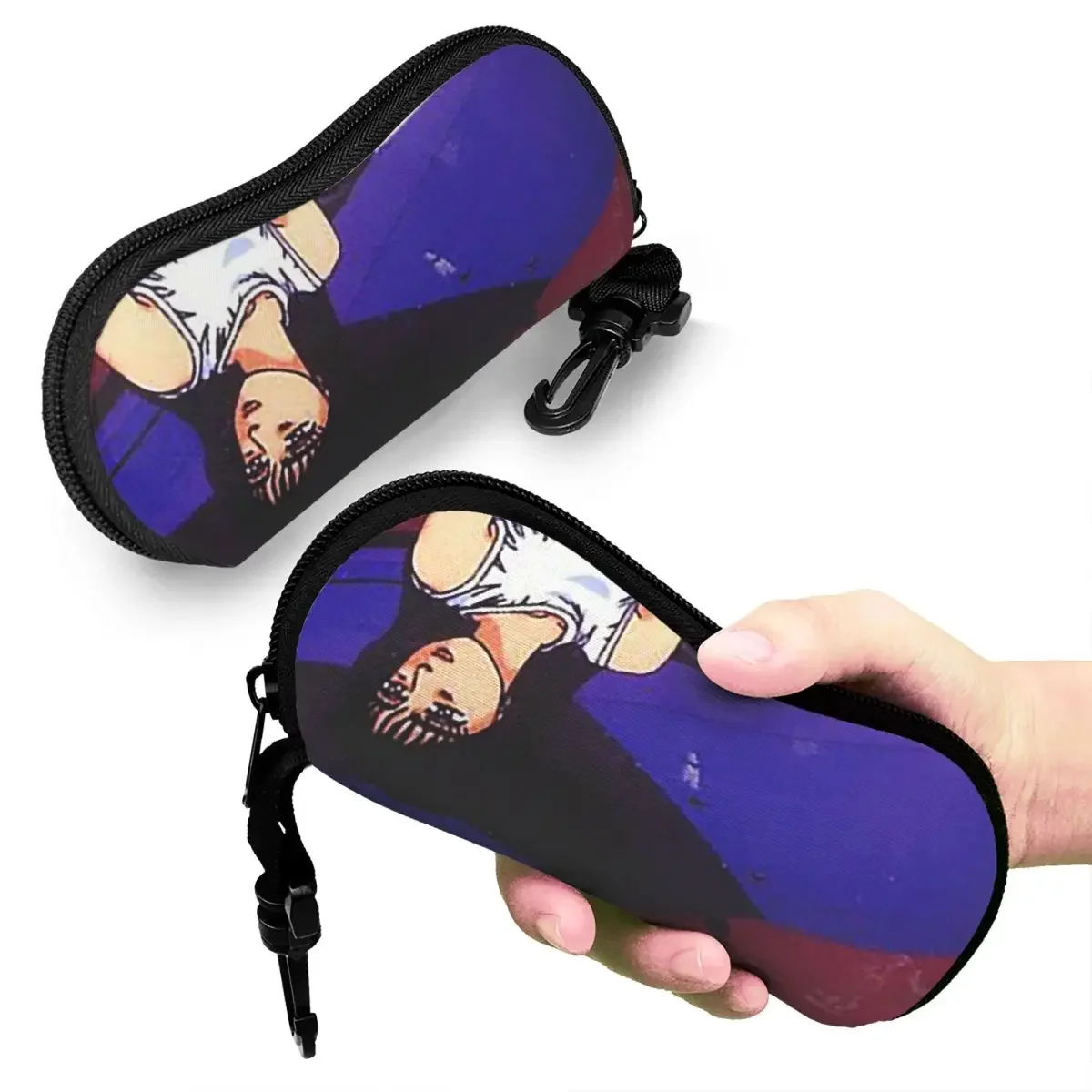 

Initial D Mako Super Eurobeat Anim Shell Glasses Case Portable Sunglasses Box Women Men Soft Eyeglasses Bag Pouch