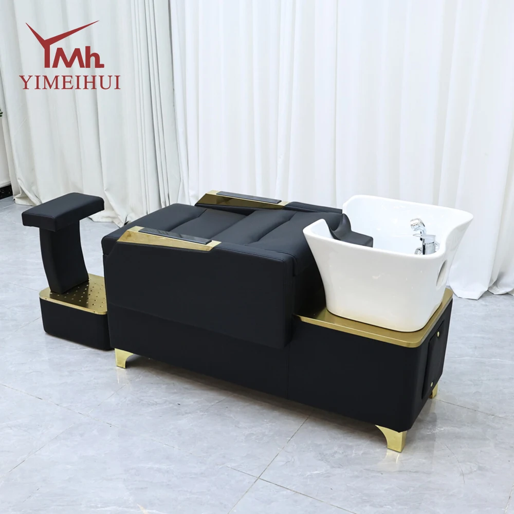Wholesale Barber Shop Backwash Unit Sink Station Hair Salon Shampoo Chair Furniture with Bowl