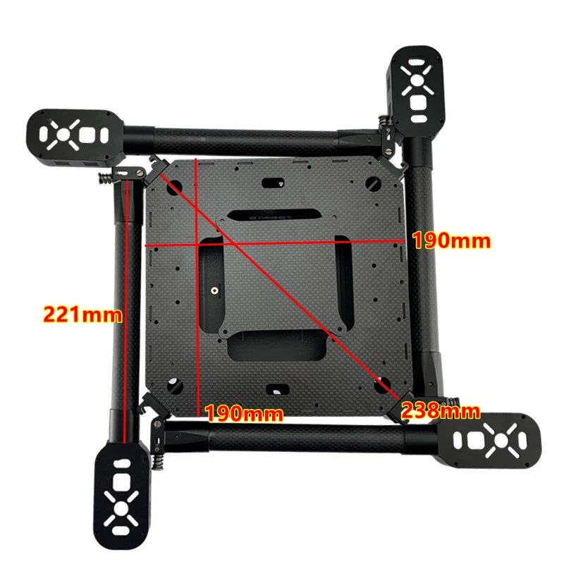 XAERO 810mm White Folding Quadcopter Frame Cross Fold for Search Rescue Industrial Drone