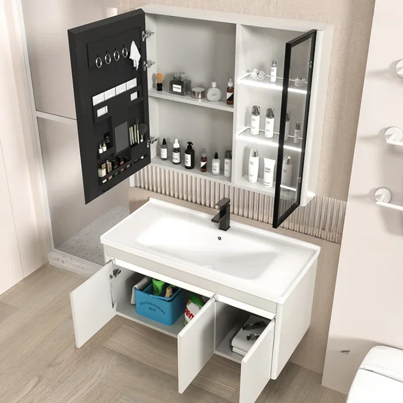 Bathroom Furniture Sinks Space Saving Cabinet Multipurpose Storage Luxury Washbasin Closet Column Bathroom Space Saving Cabinet