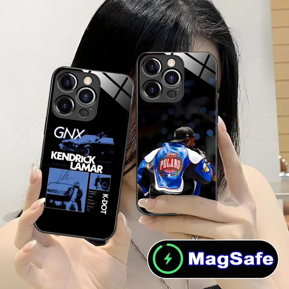 

Kendrick Lamar Mobile Cell Phone Case for iPhone 17 16 15 14 13 12 11 Air Pro Max Plus Mini MagSafe Glass Colorful Cover Luxury