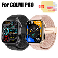 For COLMI P80 Smart Watch Strap Nylon Magnetic buckle Soft Sports Women Men Band Screen Protector film