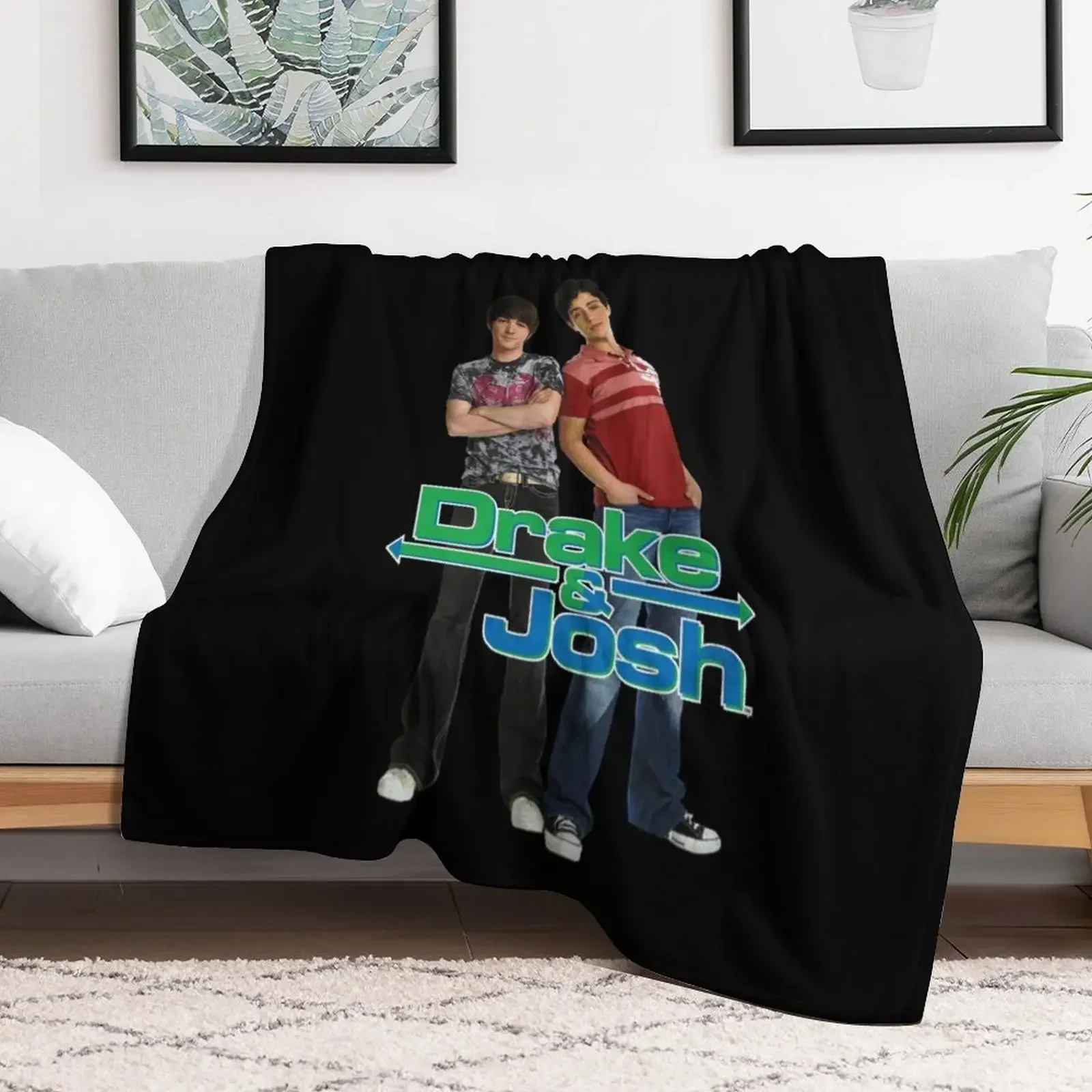 Drake And Josh Classic Logo With Characters Pullover Hoodie Throw Blanket Moving for sofa Blankets