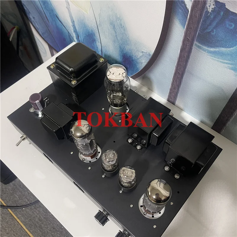 Tokban EL34 Vacuum Tube Amplifier Diy Kit 10w*2 High Power Handmade Bluetooth 5.0 Vu Meter HIFI Class A Amplifier Audio