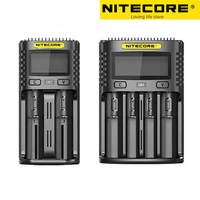 NITECORE battery charger UM2 UM4 UMS2 UMS4 intelligent USB dual slot fast charger 18650 21700 and other battery express chargers