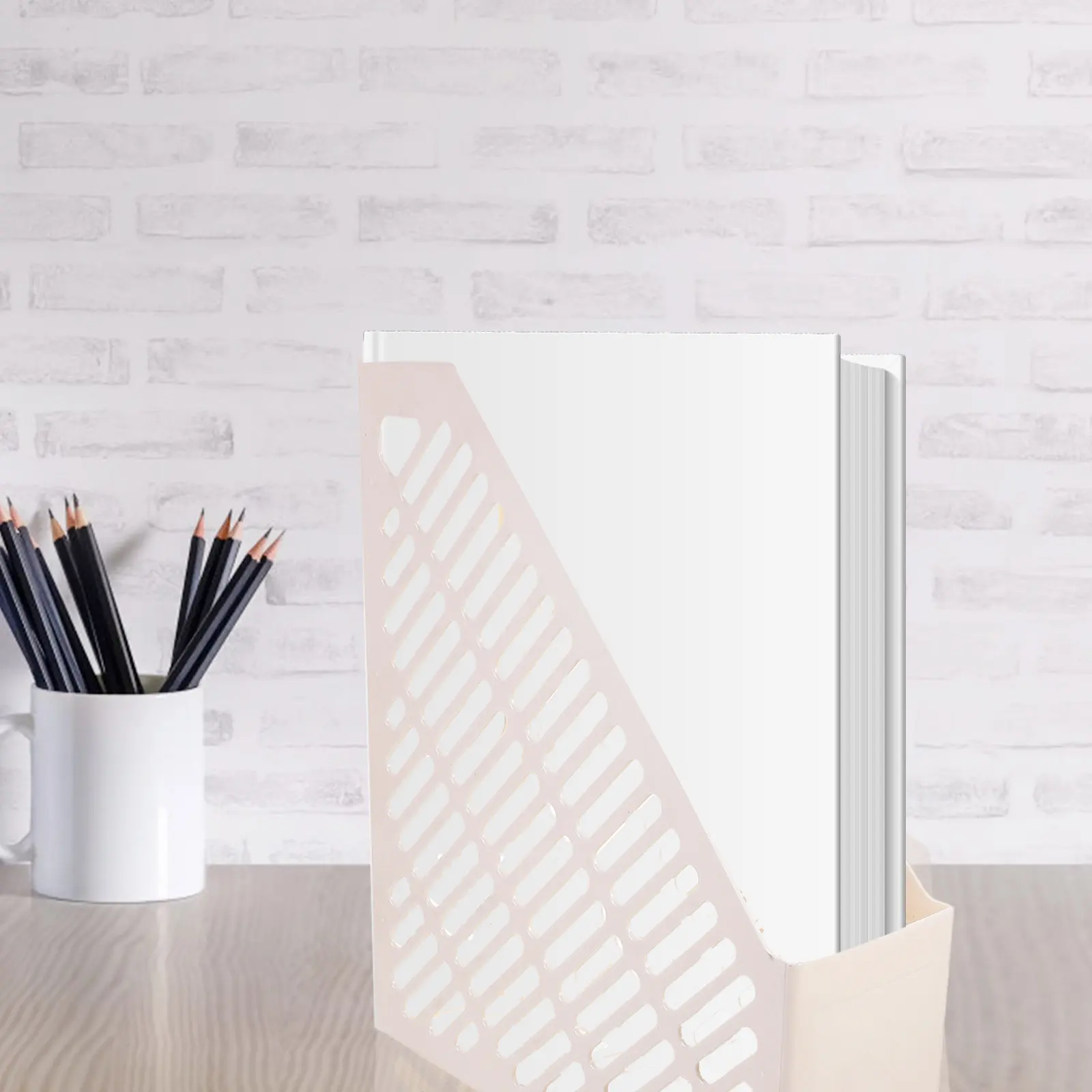 Desktop File Organizer Document Box Magazine Holder Book and Paper Storage Rack for Office Home