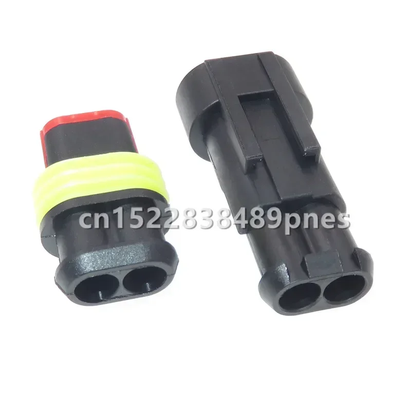 2 Pole AMP SuperSeal Waterproof Electrical Car Plug Wiring Harness Connector 282104-1 282080-2 For Auto