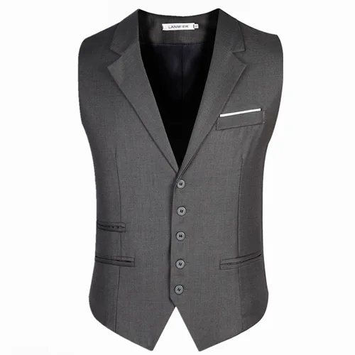 Imagen 1 del producto Chalecos de vestir para hombre, traje ajustado para hombre, chaleco para hombre, chaleco informal sin mangas para hombre, chaqueta Formal de negocios de talla grande M-6XL