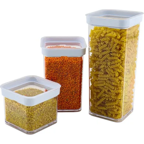 Full Import Vacuum Square Storage Container-3'lü Set