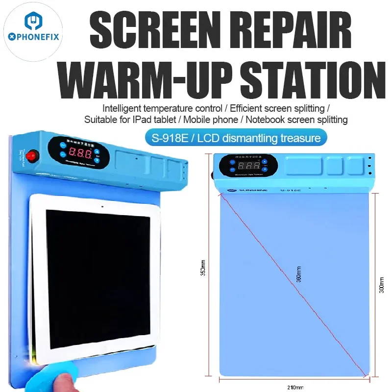 SUNSHINE S-918E LCD Screen Separator Screen Repair Warm-up Station Rapid Heating Pad Splitter Tool For iPad Mobile Phone Tablet