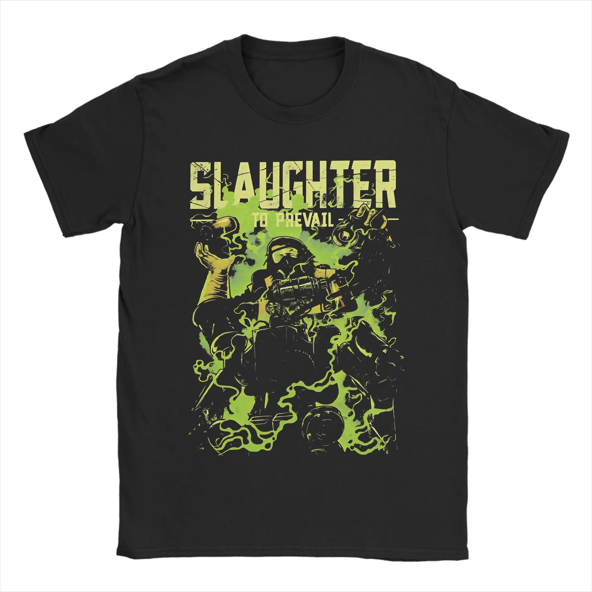 

Men's T-Shirts Slaughter to Prevail Band Novelty Pure Cotton Tees Short Sleeve T Shirt Crewneck Tops Gift Idea