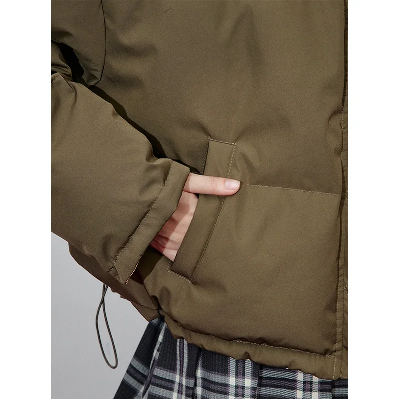 ELFSACK 2025 Winter New Arrivals Casual Reversible Cartoon All Over Print Down Jacket For Woman