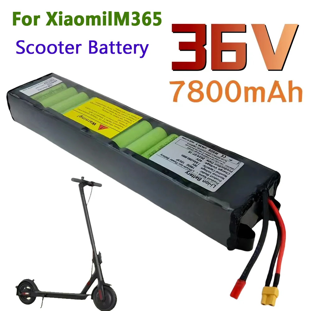 

7800mAh 36V Li-ion Battery Pack For Xiaomi M365 Electric Scooter Built-in BMS Protection Long-Lasting Range Without communica