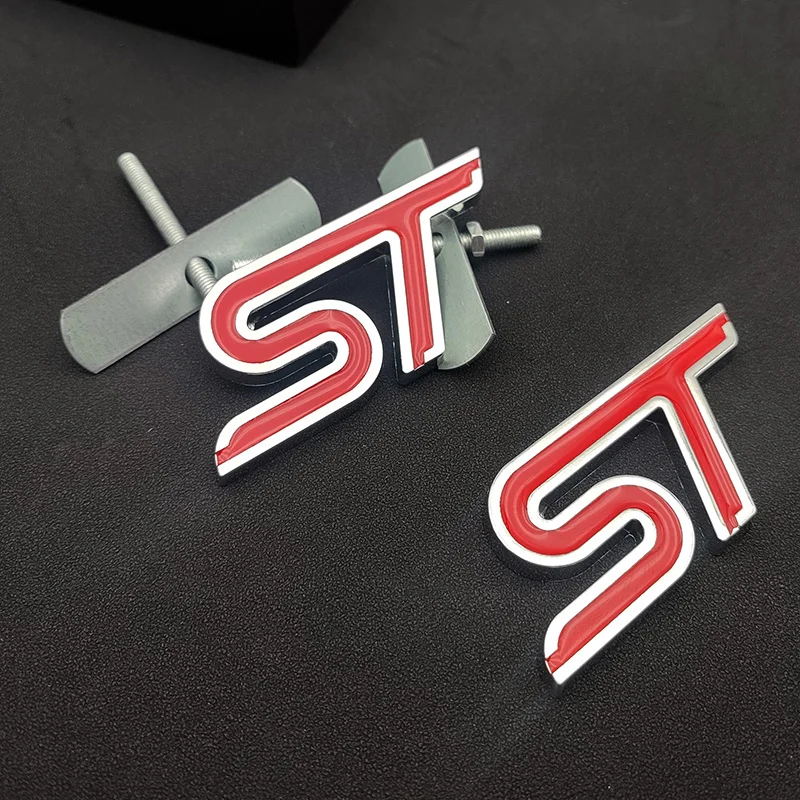 Logotipo de Metal 3D, emblema ST, insignia de parrilla delantera para maletero trasero de coche, pegatina ST MK4 MK3 MK7 MK8, accesorios