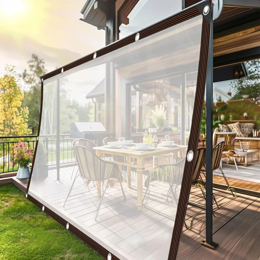 أقمشة بلاستيكية مقاومة للماء مقاس 10 × 20 مع حلقات للحماية والغطاء في الهواء الطلق #6