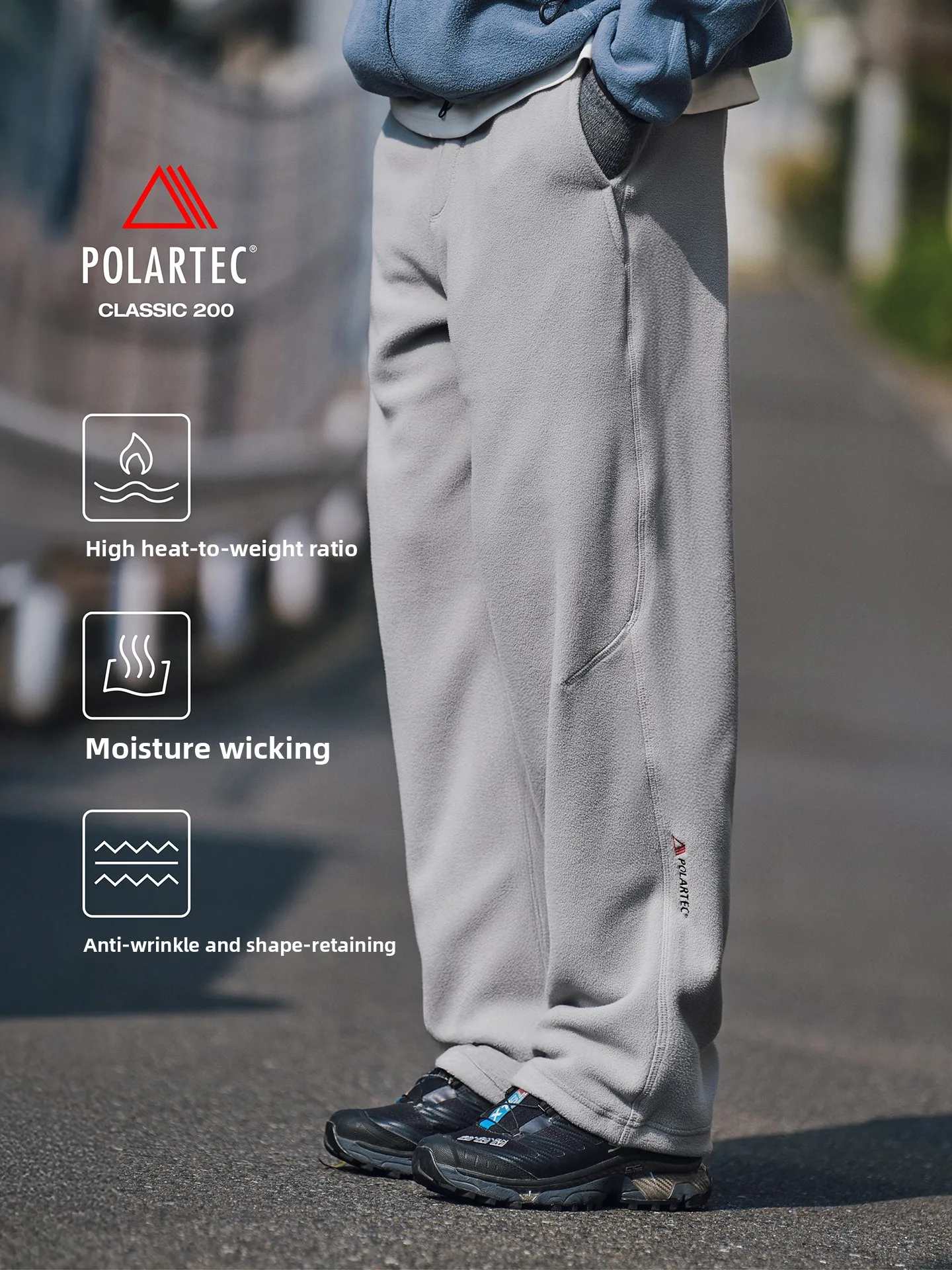 

Resti Polartec 200 Fce Thiened Casual Straight Leg Sweatpants Men's Winter Warm Comfortable Polyester Fiber Pants