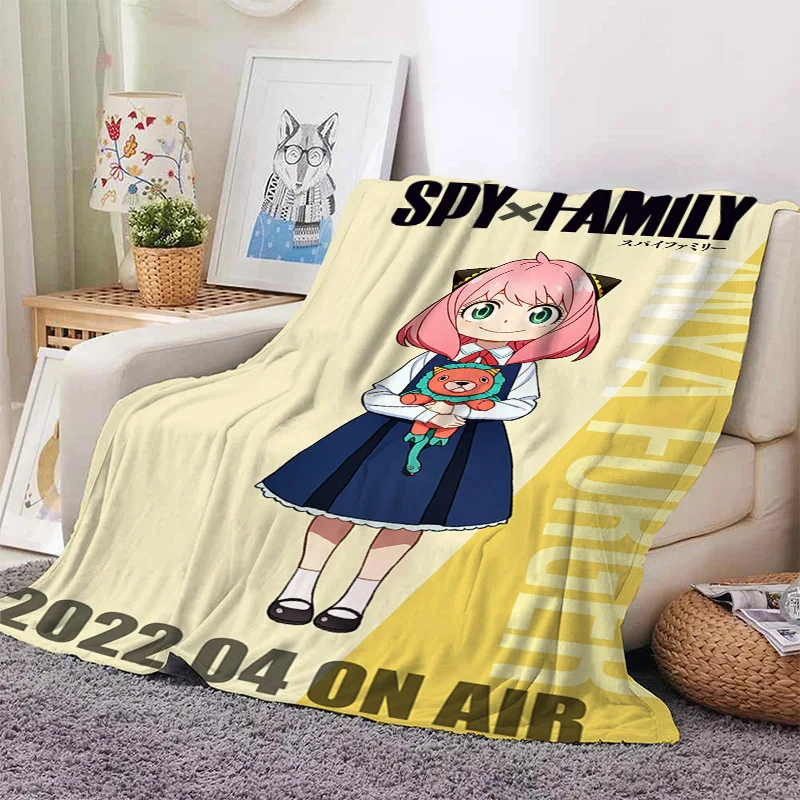 Popular Anime SPY×FAMILY アーニャ・フォージャー Anya Forger たそがれ Twilight Flannel Blanket Nap Blanket Sofa Blanket Bed Sheet customizable