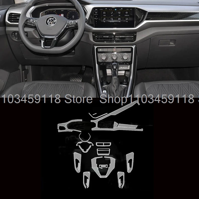 

Защитная пленка из ТПУ для Volkswagen T-CROSS 2023-2024, прозрачная наклейка для центральной панели управления и навигации в салоне автомобиля
