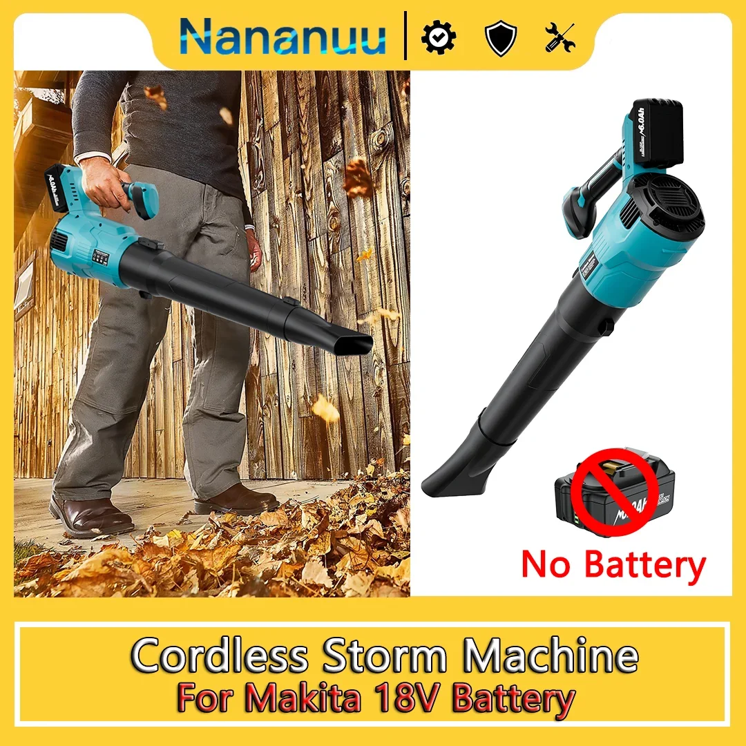Nananuu Wireless Storm Machine Turbo Jet Fan Cordless Blower Power Tools Yard Leaf Removal Industrial Dust Gun