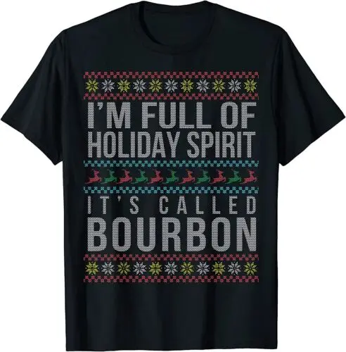 Ugly Christmas Drinking Funny Bourbon Holiday Party T-Shirt