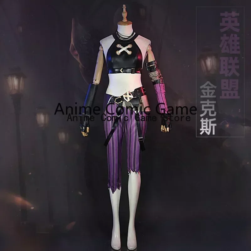 Cosaim Anime Gioco lol arcane costume cosplay critico Loli jinx cosplay canone sciolto costume cosplay parrucca sexy costume donna carnevale