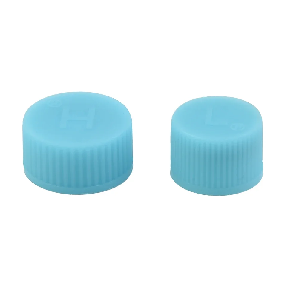 2pcs Car A/C System Valve Cap Air Conditioning Service Tool High Low Pressure Car Conditioning Valve Core Dust Cap Set Air Seal