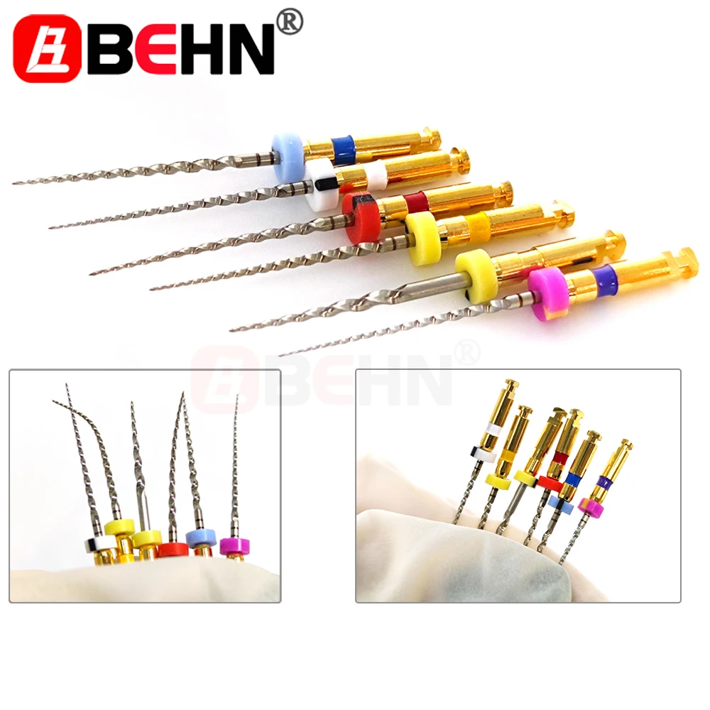 

6PCS/Box PLUS Heat Activated Canal Root Files 21/25/31mm Dentist Tools Can Bend for Preparing Root Canal Treatment Endodontic