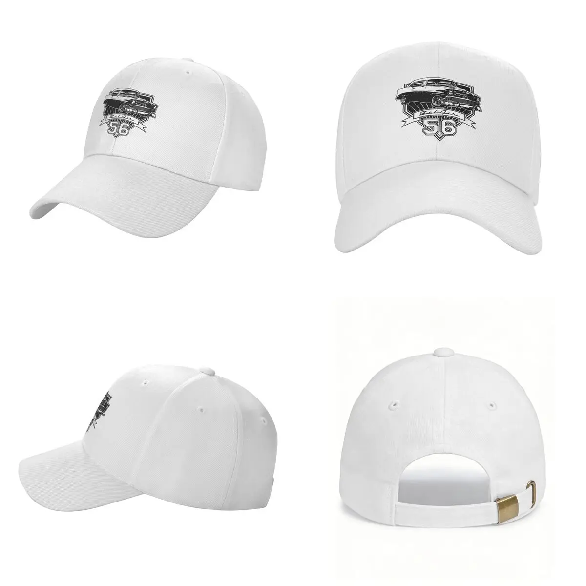 1956 Chevy-Bel Air Car Street Hot Rod Antique - Route 66 Cap Fashion Casual Baseball Caps Adjustable Hat Unisex Baseball Hats