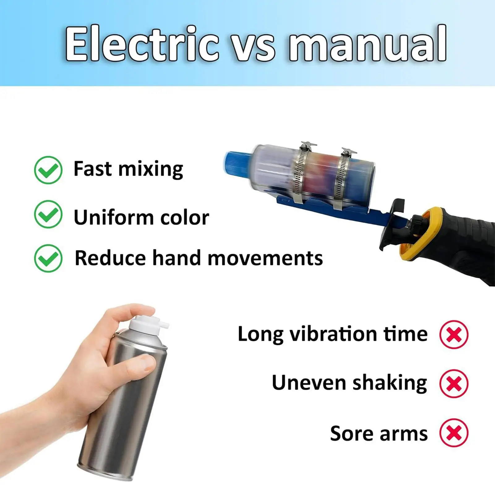 

Paint Shaker Stainless Steel Home Supplies With Double-Fixed Belts Spray Can Paint Mixer For Cocktails Sauces Outdoor Sliding