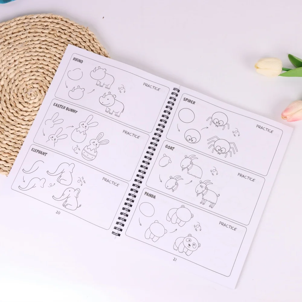 คู่มือการวาดภาพ: 300 งานวาดภาพแสนสนุก คู่มือทีละขั้นตอนสําหรับศิลปินหนุ่ม - ของขวัญวันเกิดหรือวันหยุดที่สมบูรณ์แบบ