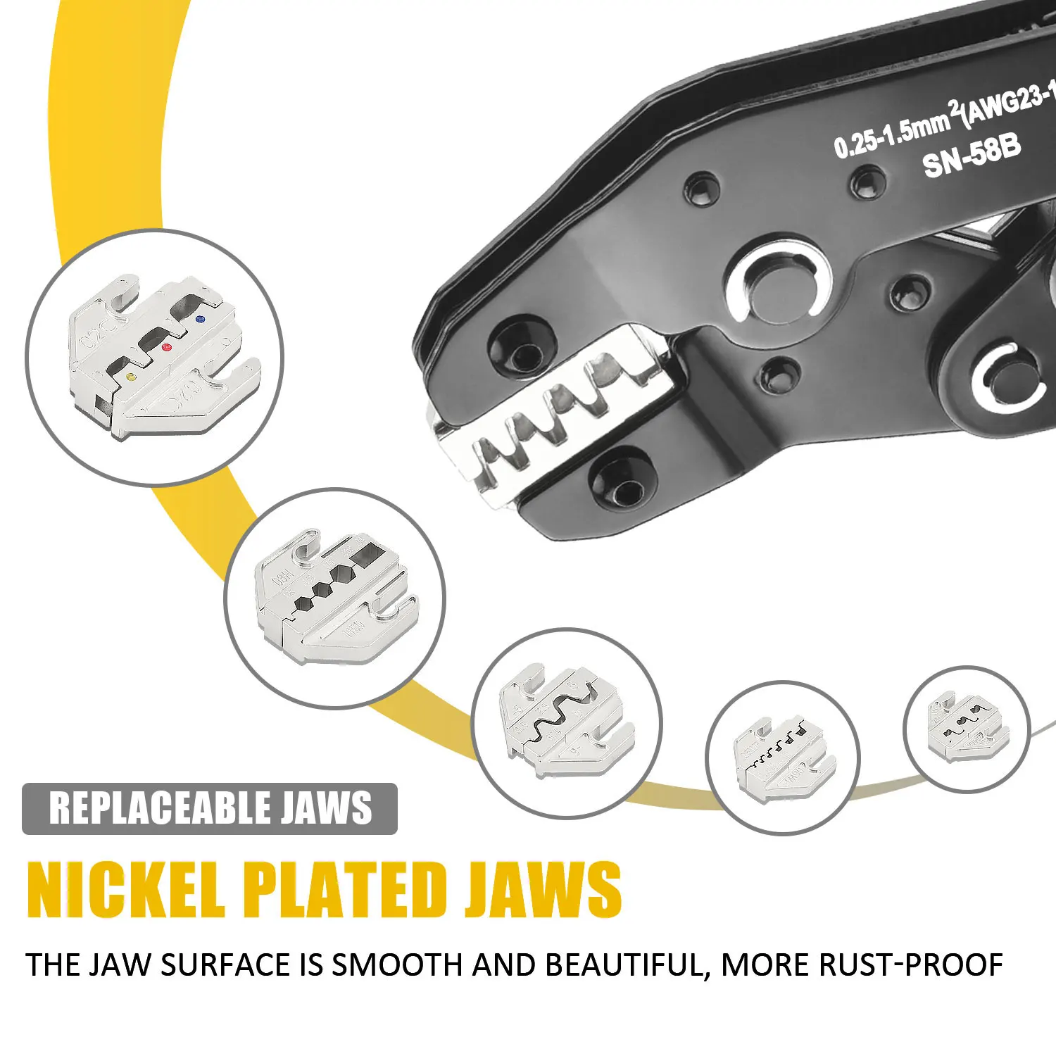 Imagem -04 - Ratchet Crimping Tool Kit Sn58b Jaws Grupo Dupont Jst Molex Barril Aberto Não Isolado Terminais Butt Conectores Solares Pcs